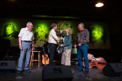 With his mom and dad and great uncle, Oklahoma Music Hall of Fame, June 2014