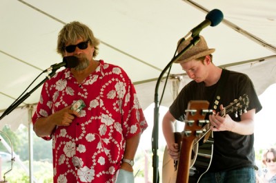 With Tom Skinner at the Grape Ranch, July 2009