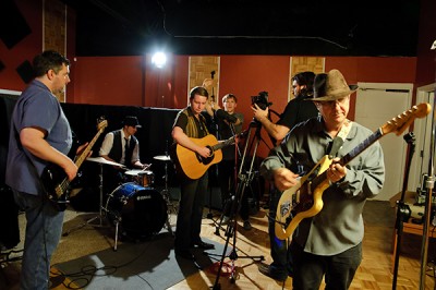 Music video shoot with Wes Sharon, Giovanni Carnuccio III, and Terry 'Buffalo' Ware, Feb. 2012